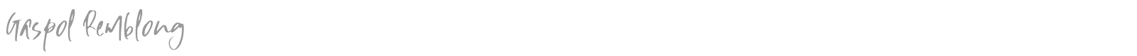 Gaspol Remblong font preview